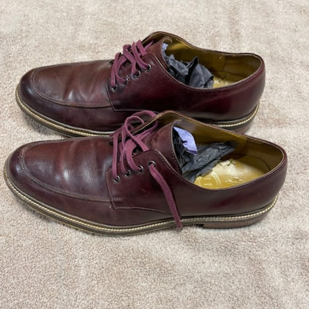 Cole Haan Burgundy Conceria 800 Leather Shoes, Men’s Size 10.5 with Vibram sole